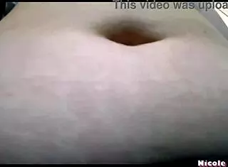 grab my belly and play with it in homemade video