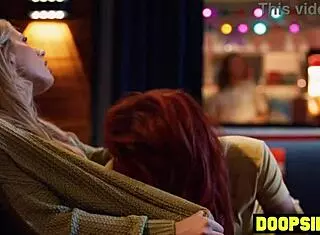 Shocking guy with a pussy gets pounded by two big boobs shemales