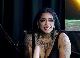 morena boldly demonstrates sloppy blowjob on toy leaving it drenched - marcelly melo sheer red