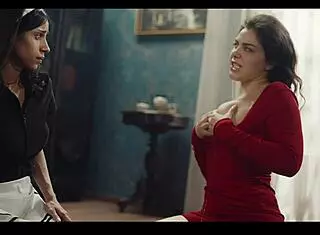 slutty maid fucked hard by lesbian master squirting