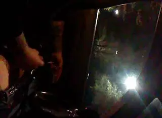 Guy jerks off alone in his car during outdoor solo session.