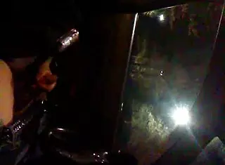 Guy jerks off alone in his car during outdoor solo session.