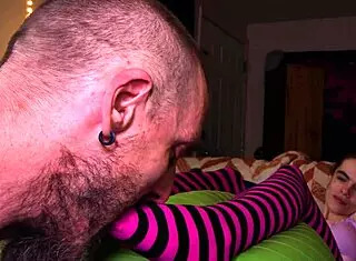 STINKY YOGA FEET GET LICKED BY MONSTER COCK WHILE SUCKING