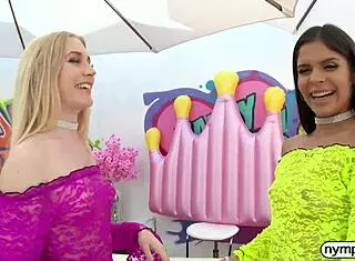 i'm like, nympho emma and katya sharin' this big hard cock