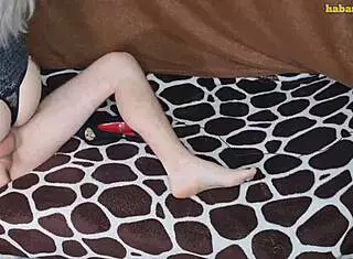 Sexy Roommate in Lingerie Moans Loudly from Intense Orgasm!