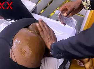 I feel so horny fucking my big ass stepdaughter when her big boobs teen friend joins in wet doggystyle