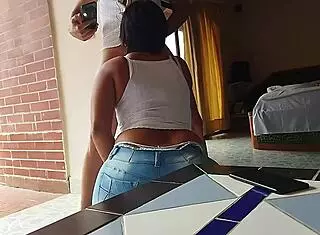 Escaped with step-nephew for deepthroat blowjob and ass licking in homemade video