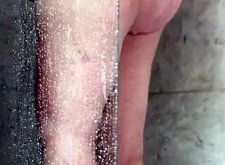 Wife caught fucking shower head