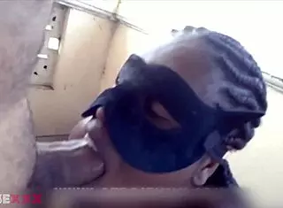 yo that outdoor ebony dick slobber head is nasty with big black cock action 😈🍆