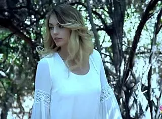 two naughty angels shared passionate sensual sex in the woods