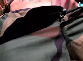 Naughty Teen 18+ Soldier Gets Close to Being Caught While Masturbating with Nipples and Pussy in the Field