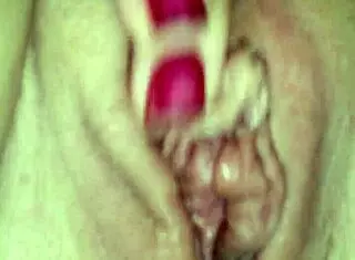 chubby amateur wife masturbates her shaved wet pussy solo at home