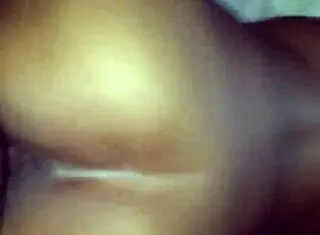 wet pussy meets hard cock from cable guy on ebony fat ass