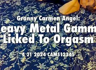 Heavy Metal Granny Carmen Angel Gets Licked To Orgasm