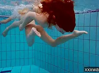 hot russian girls swimming in the pool