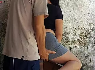 Baixinha Gostosa Maid Grabs Husband Cock for Rough Lick Cunilingus in Homemade Brazilian Workout