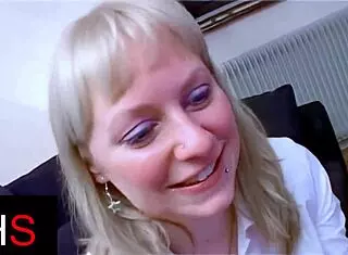 blonde milf with blue eyes gets ass fucked and cumshot on her swollen pussy belly?