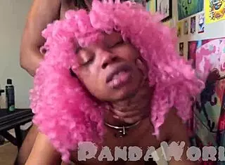 ebony slut squirting from bbc anal in interracial mmff deepthroat!!