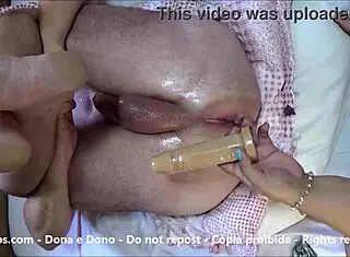 Watch this husband get his ass stretched wide by strapon in wild femdom inversion!