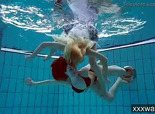 hot russian girls swimming in the pool