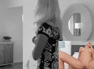 blonde gets tricked into showing big natural tits in reality setup