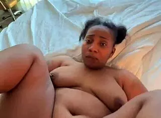 Curvy Ebony Babe Moans from Long Black Cock in Wet Missionary