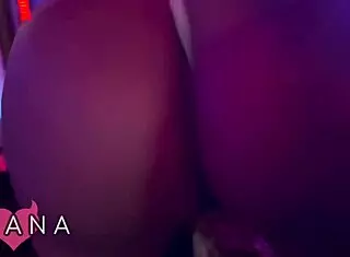 Juice starts with a tantalizing striptease showing off her big tattooed ass. She dances seductively in ripped clothes.