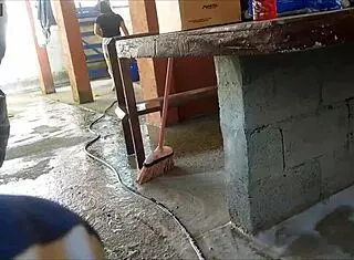 Baixinha Gostosa Maid Grabs Husband Cock for Rough Lick Cunilingus in Homemade Brazilian Workout