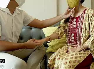 Indian poor little 18+ maid Saanvi Bahl working at office before boss licks and fucks her cute pussy rough in doggystyle.