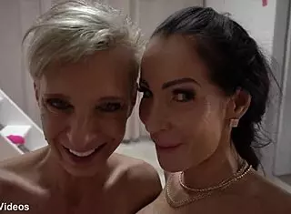 we have two milfs sharing cum in this full hardcore video