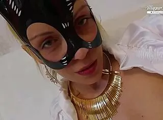 blonde boss sucks cock and fucks in fishnets with facial cumshot... old slut action