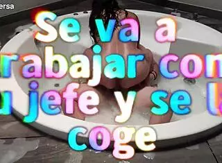 Preview of video where she gets taken by her boss in jacuzzi.