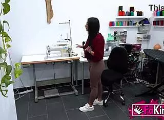 Young Spanish babe LARA REY shows rough sex with small tits after lessons