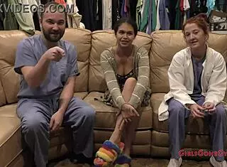 hey, have you ever seen a nurse like angel santana during her first gyno exam?