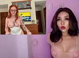 Teen Blonde with Glasses Masturbates to Orgasm. She Takes Creampie in POV