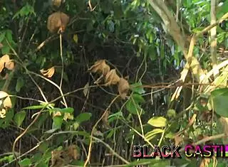 lucky farmer spots petite ebony teen next door on ranch and bangs her doggystyle to orgasm