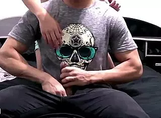 Handsome friend comes over to pleasure my Brazilian lingerie-clad body at home.