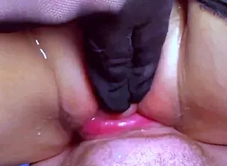 cuckold licks up creampie and cum from wifes hairy wet pussy