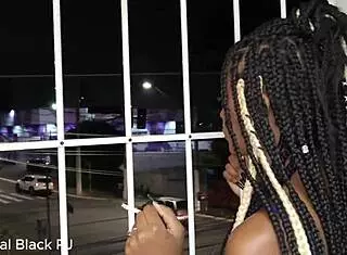 We're fucking hard at the apartment window