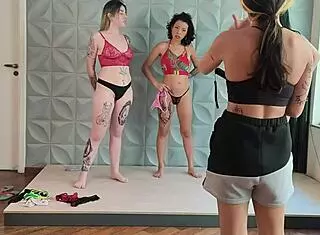Detailed backstage recording shows girls at himeros mansion swapping and changing panties between them