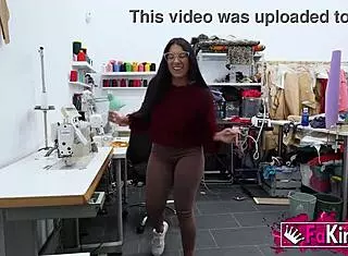 Young Spanish babe LARA REY shows rough sex with small tits after lessons