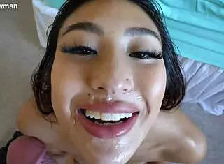 Asian Massage Evolves into Steamy Facial Experience 4K Featuring Mina Luxx and Brad Newman