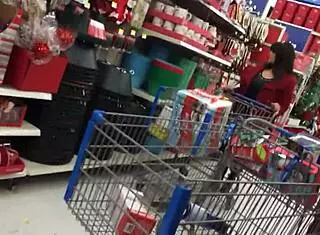 One candid mom shopping captured