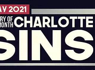 All Natural Blonde Charlotte Sins Gives Jerk Off Instructions Masturbates With Dildo In Red Lingerie Stockings Heels Shoes Tattoo Piercing