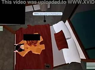 i'm getting fucked on the hidden side of roblox as a rough slut with blowjob and creampie action