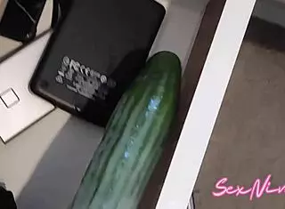 I caught my wife cheating on me with a toy instead of real sex. She used it for squirting and creampie fantasies.