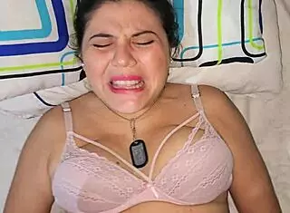 I'm punishing my white-skinned blonde girlfriend's ass hard with rough anal sex and spreading