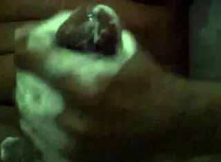 Dominican guy masturbates big cock with soap in Caribbean style until massive cum explosion.