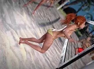 Güzellik ve Kasap - Plaj Topu Üstsüz Macerası