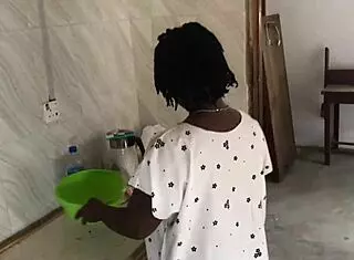 Intense Kitchen Sex Session Featuring Curvy Ebony Maid In Freestyle Action